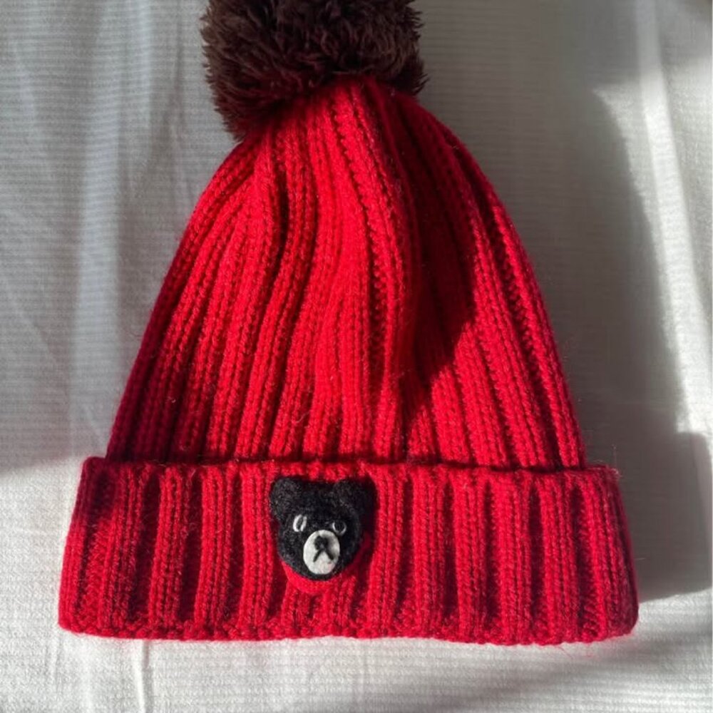 Mikihouse bear Beanie kids hat